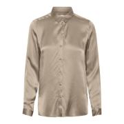 InWear Elegant Silkeskjorta Desert Taupe Beige, Dam