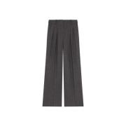 Loulou Studio Randiga Wide Leg Byxor Gray, Dam