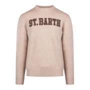 MC2 Saint Barth Herr Heron Logo Jacquard Print Skjorta Beige, Herr