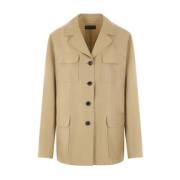 Loro Piana Silke Pebble Stone Jackor Tillverkade i Italien Brown, Dam