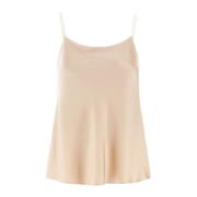 Herno Satin Effekt Kvadratisk Topp Beige, Dam