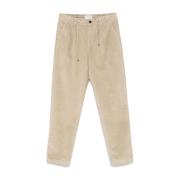 MC2 Saint Barth Beige Cordbyxor med Dragsko i Midjan Beige, Herr