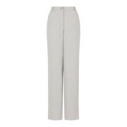 Armani Exchange Gabardine Framknapp Byxor Sidoslits White, Dam