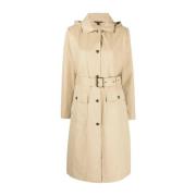 Ralph Lauren Mikrofiber polyester trench Beige, Dam