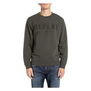 Replay Herr Logo Sweatshirt Green, Herr