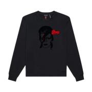 Antony Morato Svart Bowie Sweatshirt Modern Minimalistisk Design Black...