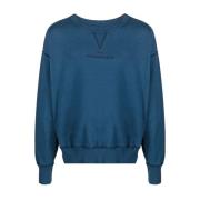 Maison Margiela Blå Bomull Sweatshirt Sweaters Hoodies Blue, Herr