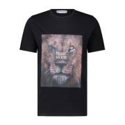 Bastille Tryckt Bomull T-shirt Black, Herr