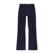 Courrèges Svarta Flare Jeans 70-tals Stil Black, Dam