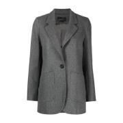 Lorena Antoniazzi Casual Blazer i Grå Ullblandning Gray, Dam