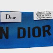 Dior Vintage Pre-owned Silke sjalar Blue, Dam