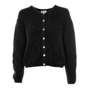 American Vintage Mjuk knapp-up cardigan Black, Dam