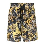 Versace Jeans Couture Klassiska Mönster Dragsko Shorts Black, Herr