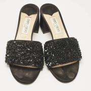 Jimmy Choo Pre-owned Pre-owned Satin sandaler Black, Dam