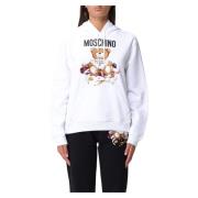 Moschino Stilfull Fleece Tröja White, Dam