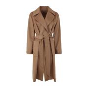 Max Mara Studio Belted Coats Brown, Dam