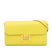 Hermès Vintage Pre-owned Laeder plnbcker Yellow, Dam