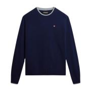 Napapijri Stilig Crewneck Sweater för Män Blue, Herr