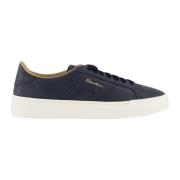 Santoni Eco Kashmere Sneaker för Herr Blue, Herr