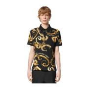 Versace Jeans Couture Svart Chromo Polo Herr Must-Have Multicolor, Her...