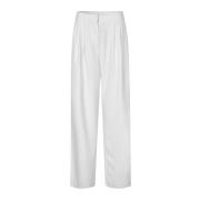 Modström Off White Wide Leg Pantalon Karter White, Dam