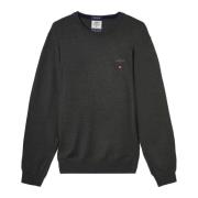 Aeronautica Militare Stilig Crew Neck Sweater Green, Herr