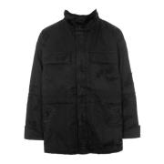 Diesel Quiltad jacka med dold dragkedja Black, Herr