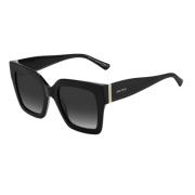 Jimmy Choo Svarta Acetatsolglasögon för Kvinnor Black, Dam