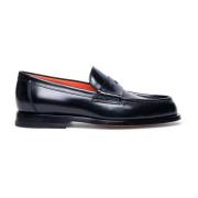 Santoni Dam läderloafer Black, Dam