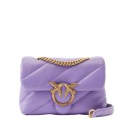 Pinko Quiltad Lila Axelväska med Kedja Purple, Dam