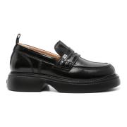 Ganni Svarta Avslappnade Loafers Black, Dam