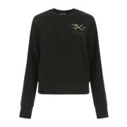 Kenzo Klassisk Crew Neck Sweatshirt Svart Black, Dam