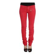 Costume National Super Slim Fit Röda Jeans Red, Dam