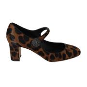 Dolce & Gabbana Lyxiga Calf Hair Mary Janes Brown, Dam