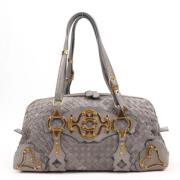 Bottega Veneta Vintage Pre-owned Laeder axelremsvskor Gray, Dam