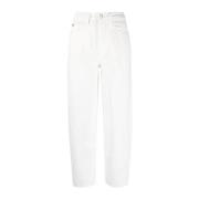 Tommy Hilfiger Vita Straight Jeans Balloon Stil White, Dam