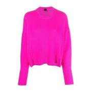 Pinko Elegant Armadillo Sweater i Rosa Pink, Dam