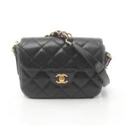 Chanel Vintage Pre-owned Laeder crossbodyvskor Black, Dam