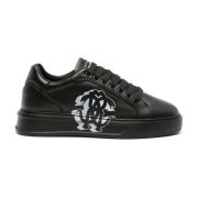 Roberto Cavalli Svarta Lediga Sneakers i Läder Black, Dam