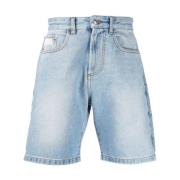 Gcds Denim Casual Blå Shorts Blue, Herr