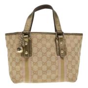 Gucci Vintage Pre-owned Canvas totevskor Beige, Dam