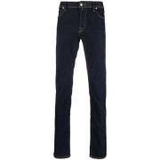 Tramarossa Blå Straight Stretch Jeans Blue, Herr