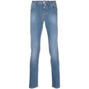 Tramarossa Blå Straight Jeans Casual Stil Blue, Herr