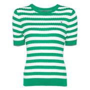 Tommy Hilfiger Grön Bomull Kortärmad T-shirt Green, Dam