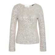 Bruuns Bazaar Stilren Beige/Silver Blus Beige, Dam