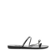 Ancient Greek Sandals Svart Avslappnad Ko Läder Sandaler Black, Dam