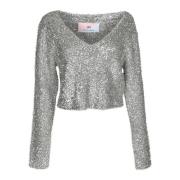 Chiara Ferragni Collection Silvertröjor för Kvinnor Gray, Dam