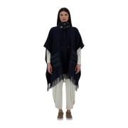 Herno Ultralätt Varm Nylon Resort Poncho Black, Dam