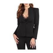 Guess Svart Elegant Blazer med V-ringning Black, Dam