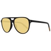 Ermenegildo Zegna Svarta Herrsolglasögon Aviator Stil Black, Herr